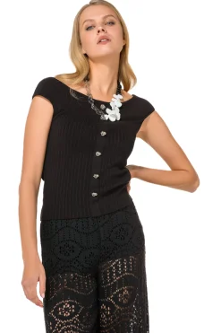 1242-10 / Aansluitende Geklede Top Met Stretch