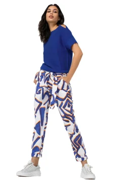 1545-29 / Baggy Broek Met Stretch, Oprolzoom, Mid Waist