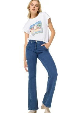1524-24 / Comfortabele Bootcut Jeans, Normal Waist