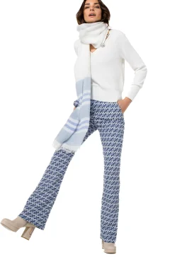 1550-29 / Comfortabele Broek, Bootcut, Normal Waist, Pop-Art Print