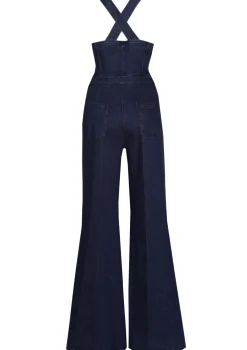 1514-23 / Comfortabele Overall In Jeans, Wijd Been