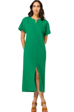 1124-62 / Comfortabele Rechtvallende Midi Jurk
