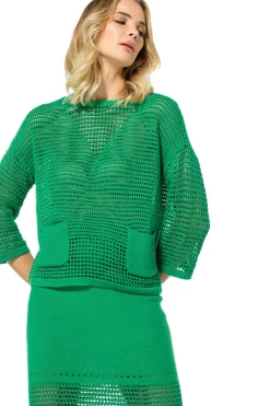 3213-61 / Doorzichtige Gehaakte Lange Pull
