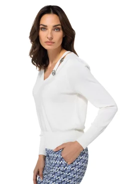 1259-91 / Fijn Gebreide Elegante Pull 2 Styles