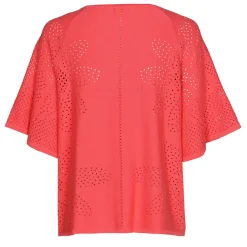 1249-72 / Fijn Gebreide Pull Met Bloemeffect