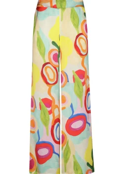3566-79 / Frivole Soepelvallende Rechte Broek, Normal Waist
