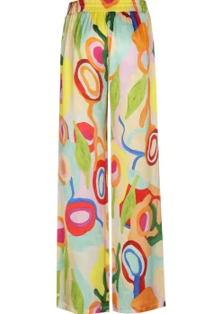 3566-79 / Frivole Soepelvallende Rechte Broek, Normal Waist