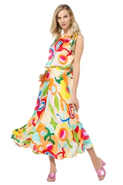3766-79 / Frivole Zwierige Midi Rok