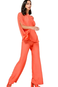 1586-55 / Geklede Broek, Recht Been, Normal Waist