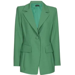 1823-62 / Licht Aansluitende Comfortabele Lange Citylook Blazer