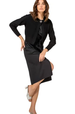 1169-10 / Rechtvallende Jurk In Stretch