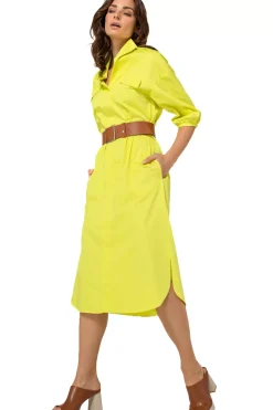 1177-80 / Rechtvallende Jurk In Stretch