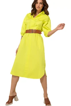 1177-80 / Rechtvallende Jurk In Stretch