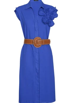 1113-27 / Rechtvallende Jurk Met Stretch