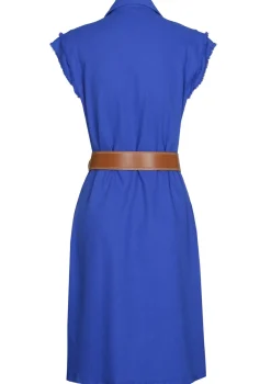 1113-27 / Rechtvallende Jurk Met Stretch