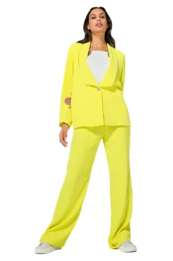 1521-80 / Soepelvallende Citylook Broek, Recht Been, Normal Waist