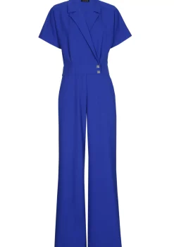 1580-26 / Soepelvallende Comfortabele Jumpsuit, Wijd Been