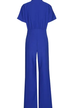1580-26 / Soepelvallende Comfortabele Jumpsuit, Wijd Been