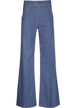 1515-24 / Soepelvallende Geklede Jeans, Wijd Been, Normal Waist