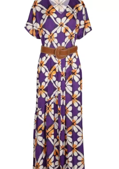 1100-45 / Soepelvallende Midi Jurk
