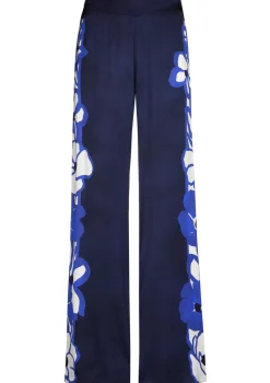 1552-29 / Soepelvallende Shiny Broek, Recht Been, Normal Waist