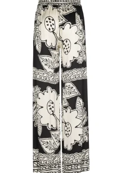 1560-19 / Soepelvallende Shiny Broek, Rechtbeen, Normal Waist