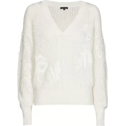 1294-91 / Vrouwelijke Pull Met Broderie Effect
