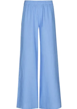 3571-24 / Wijde Broek In Linnen, Normal Waist