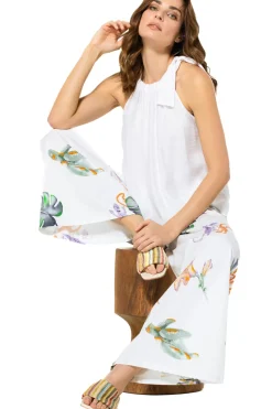 3671-90 / Zomerse Losvallende Lange Top